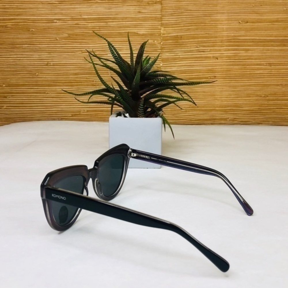 KOMONO Sunglasses Stella Black NEW cateye - Picture 8 of 13